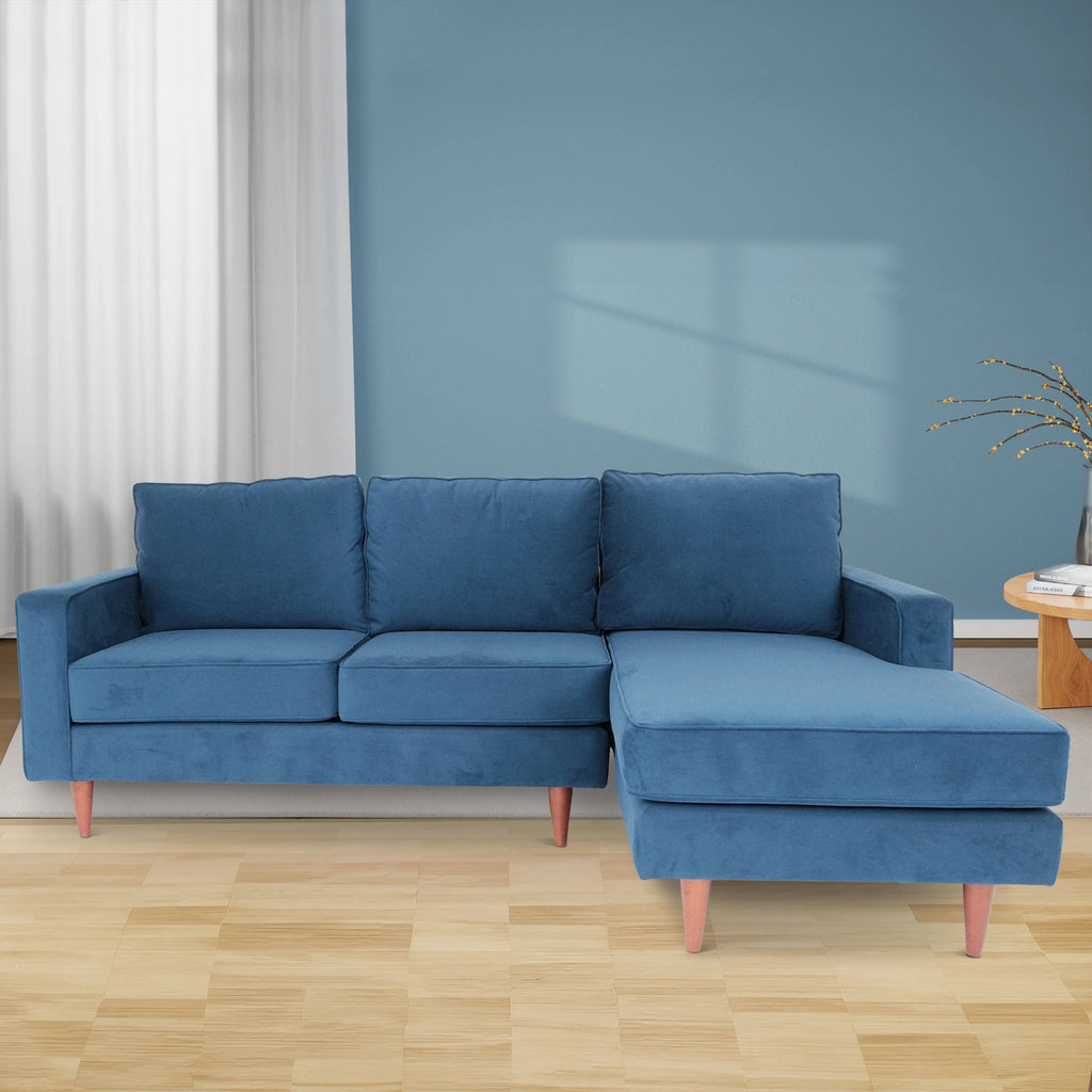 L Shaped Sectional Sofa Navy Blue K25930