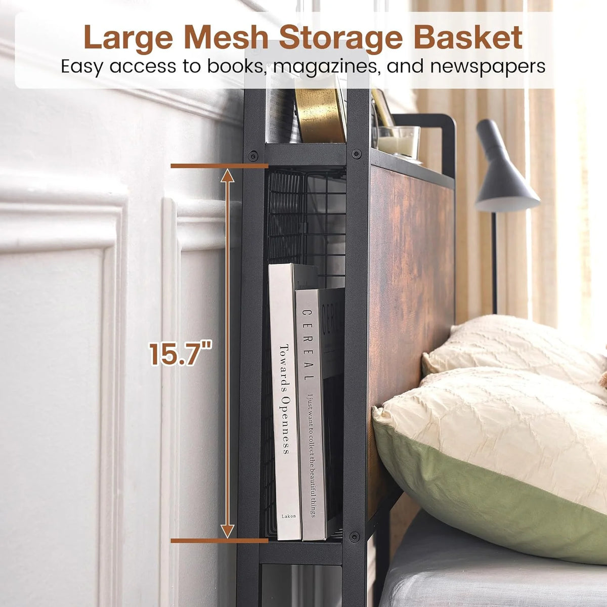 Queen Bed Frame with Storage Drawers and Charging Station Z439