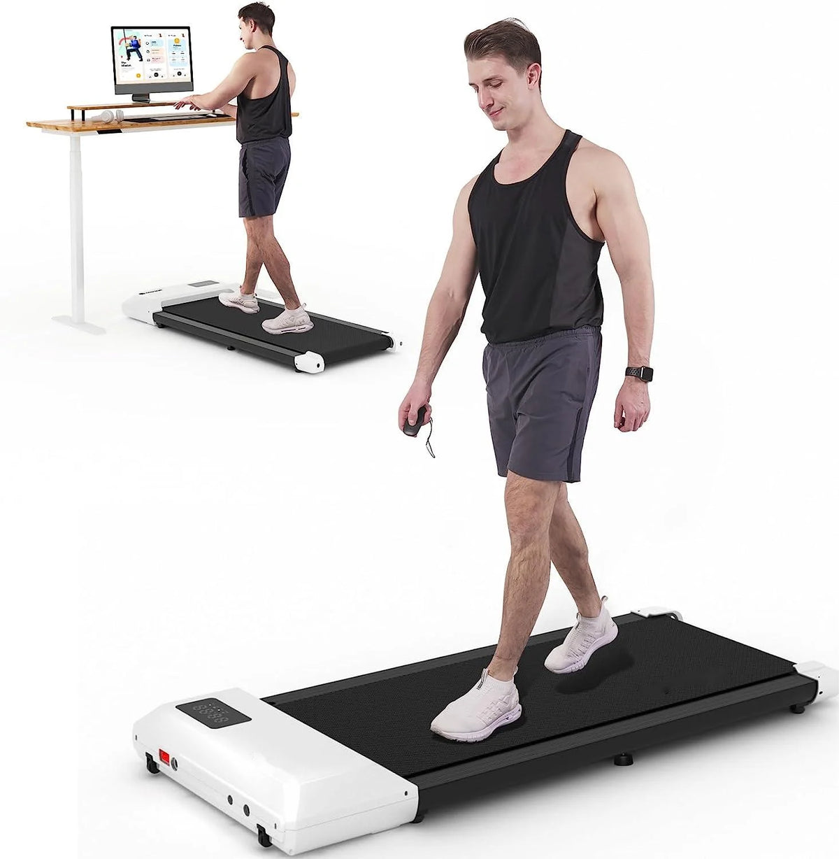 2 in 1 Under Desk Treadmill with Remote Control R318017