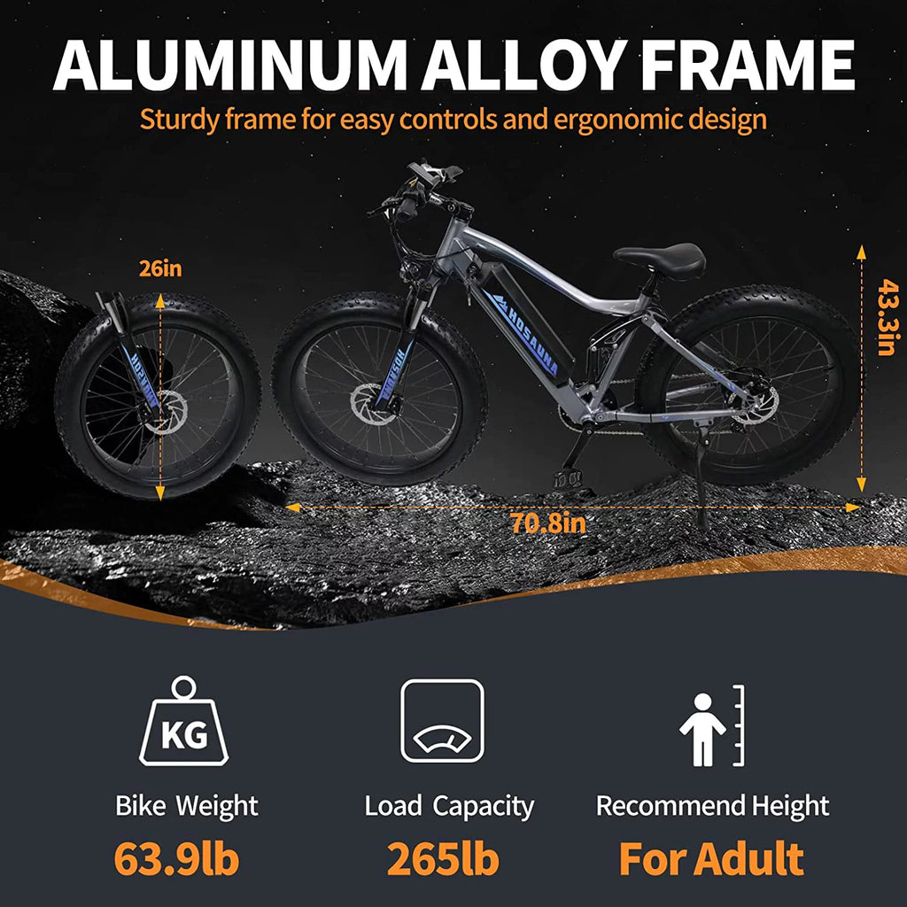 500W 26'' Fat Tire Electric Mountain Bike V1403