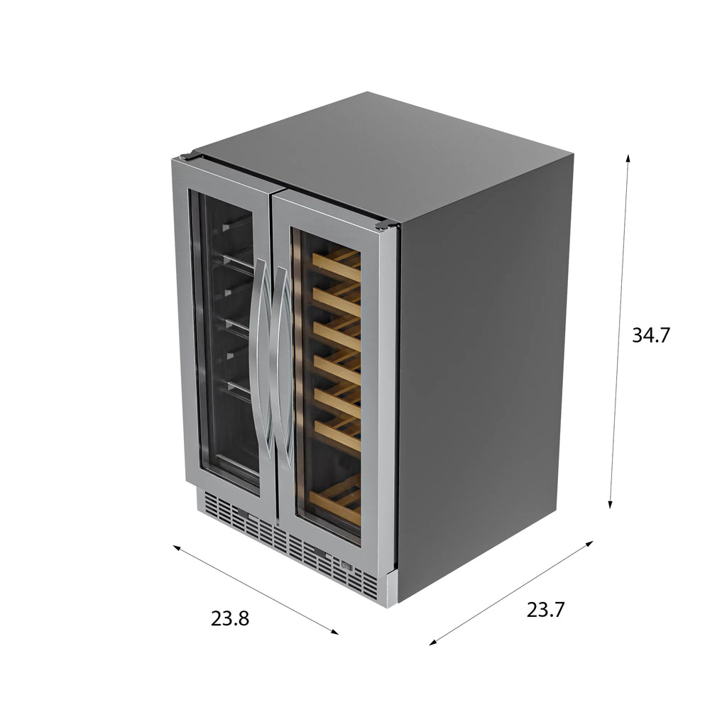 24 in. Dual Zone Wine and Beverage Cooler E39027