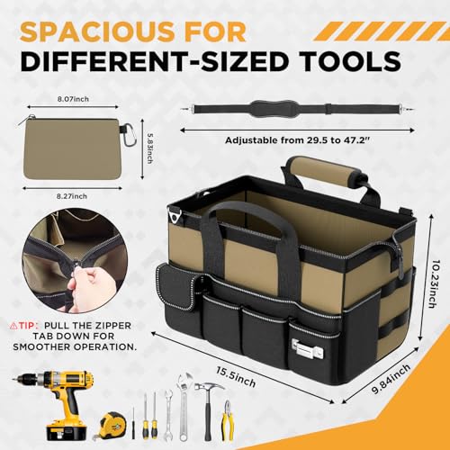 15.5 Inch 17-Pocket Portable Tool Bag with Adjustable Strap W323