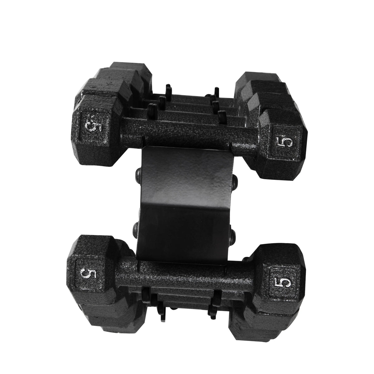100 lb Cast Iron Hex Dumbbell Weight Set with Rack S922991