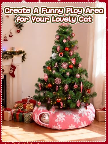 Christmas Tree Skirt with Cat Tunnel V670