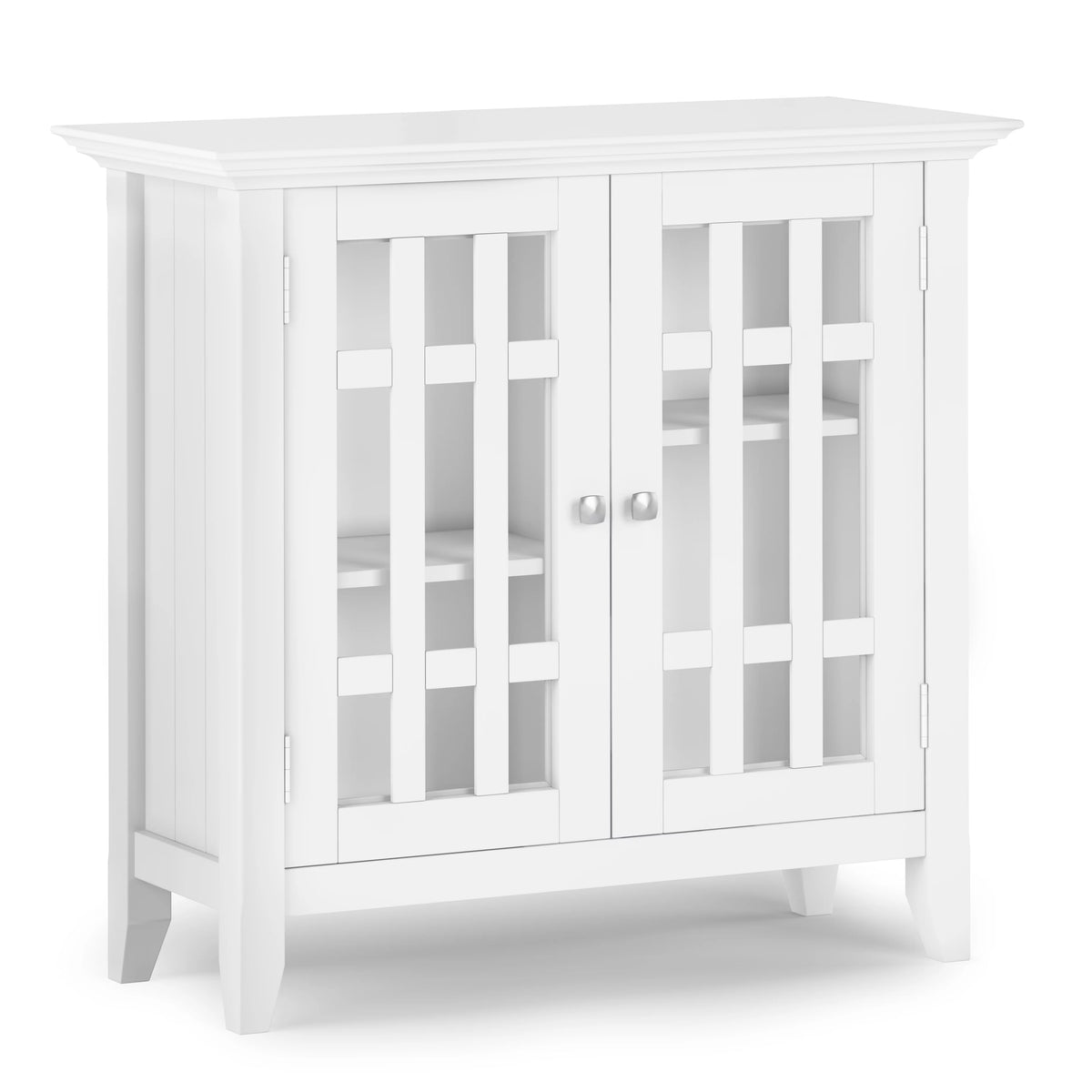 White 32 inch Wide Solid Wood Low Storage Media Cabinet G26624