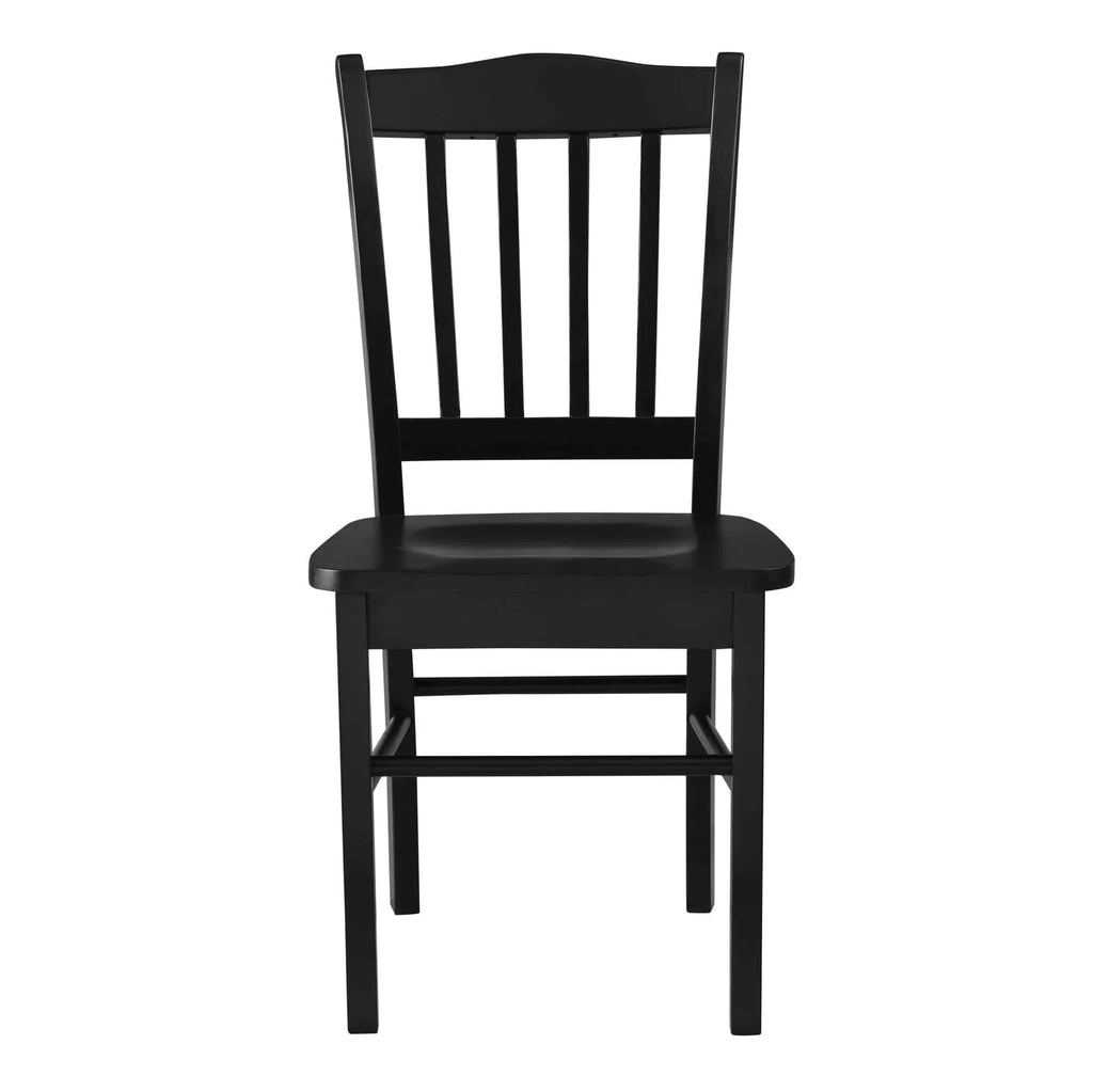 Black Rubberwood Dining Chairs Set of 2 J2340