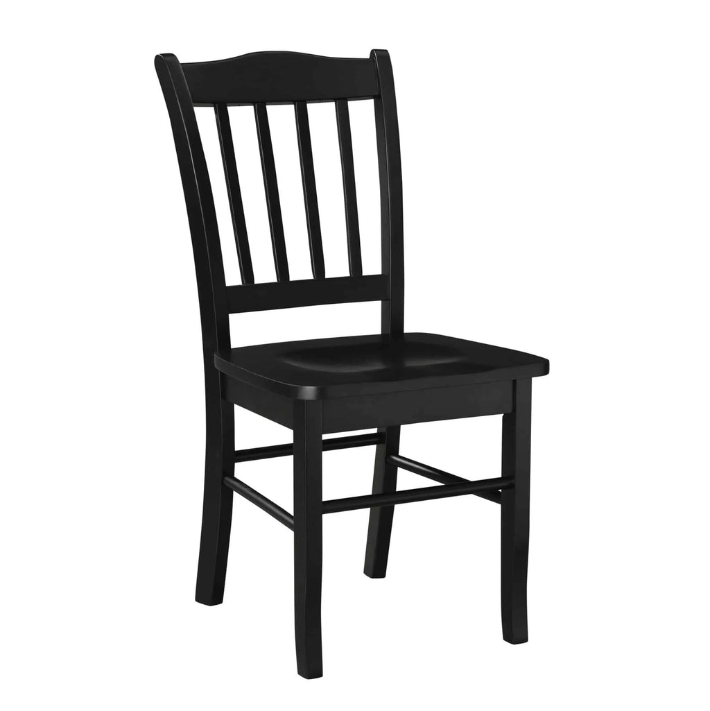 Black Rubberwood Dining Chairs Set of 2 J2340