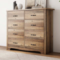 Black 8 Drawer Wood Dresser Q6982