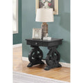 Dark Gray Solid Wood End Table M492477