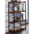 Weathered Oak Black Bookshelf W679