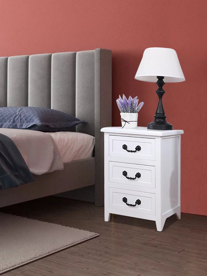White Wood Nightstand X527