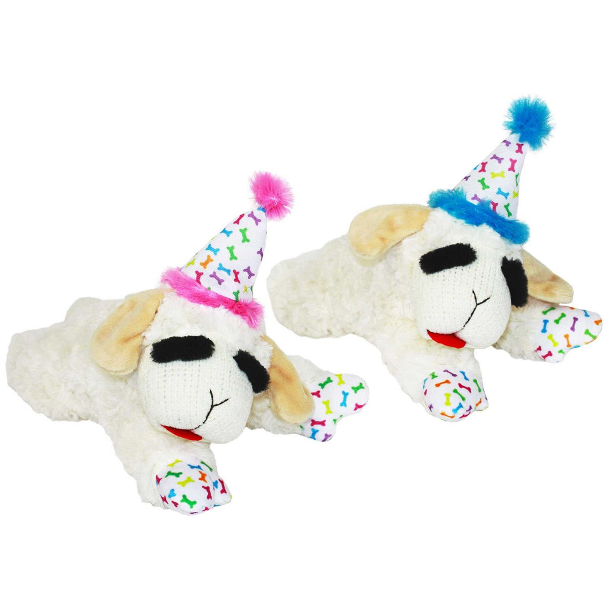Lamb Chop Dog Toy with Birthday Hat K2487
