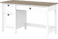 Computer Desk with Drawers and Storage, 54W, Gray/White W315399