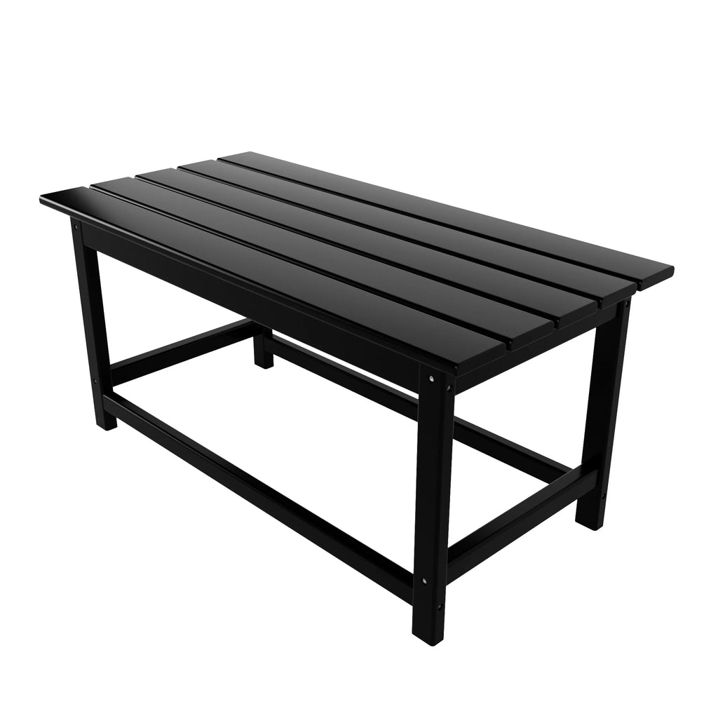 Black All Weather Poly Lumber Outdoor Coffee Table A210