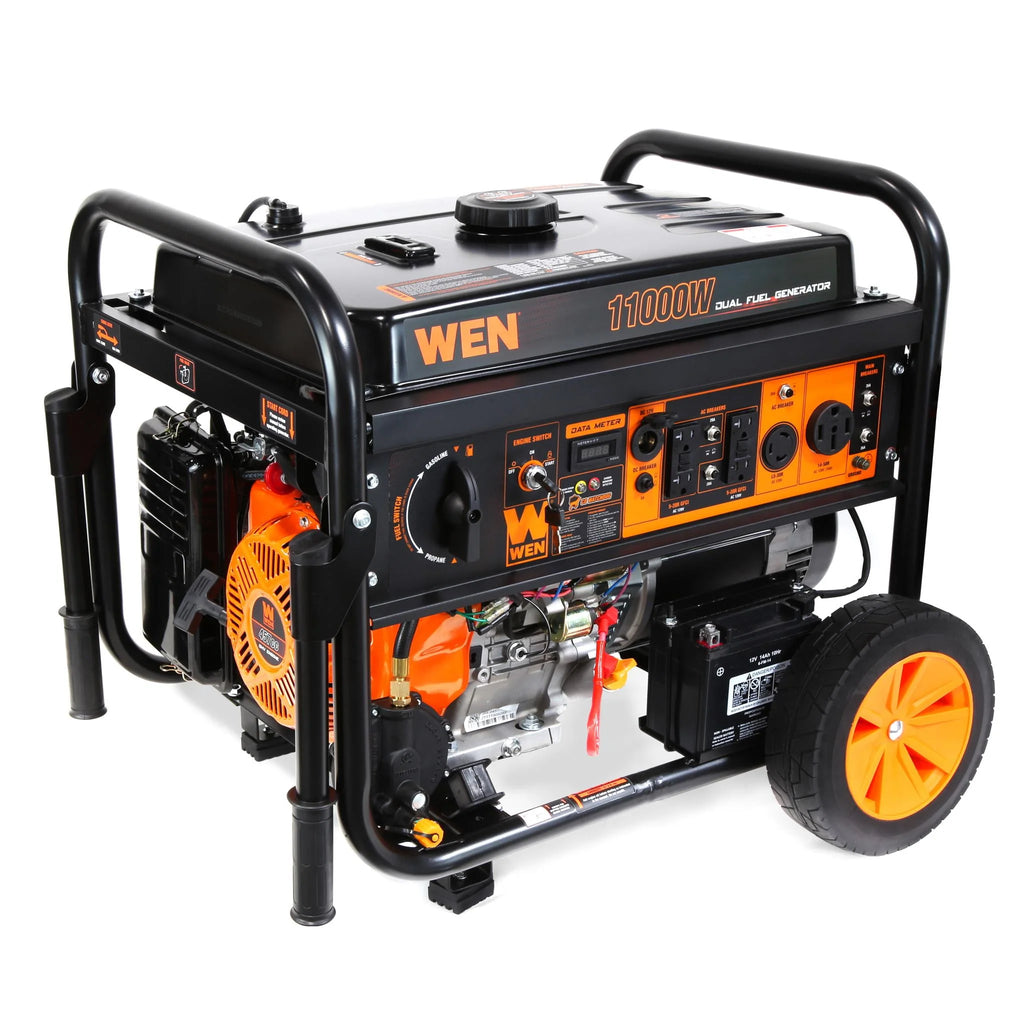 11000-Watt Dual Fuel Portable Generator with Wheel Kit U865931
