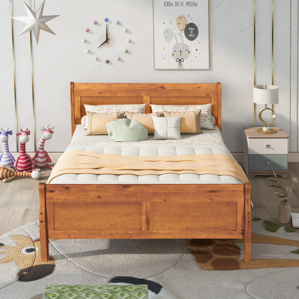 Full Size Wood Platform Bed R3949