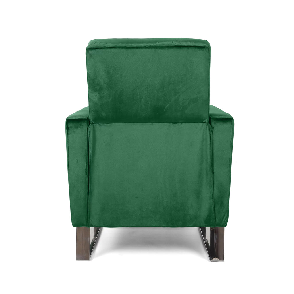 Green Velvet Push Back Recliner K17522