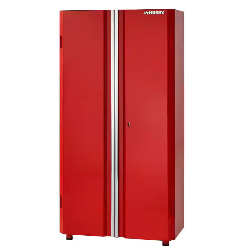 24-Gauge Steel Freestanding Garage Cabinet in Red L635426