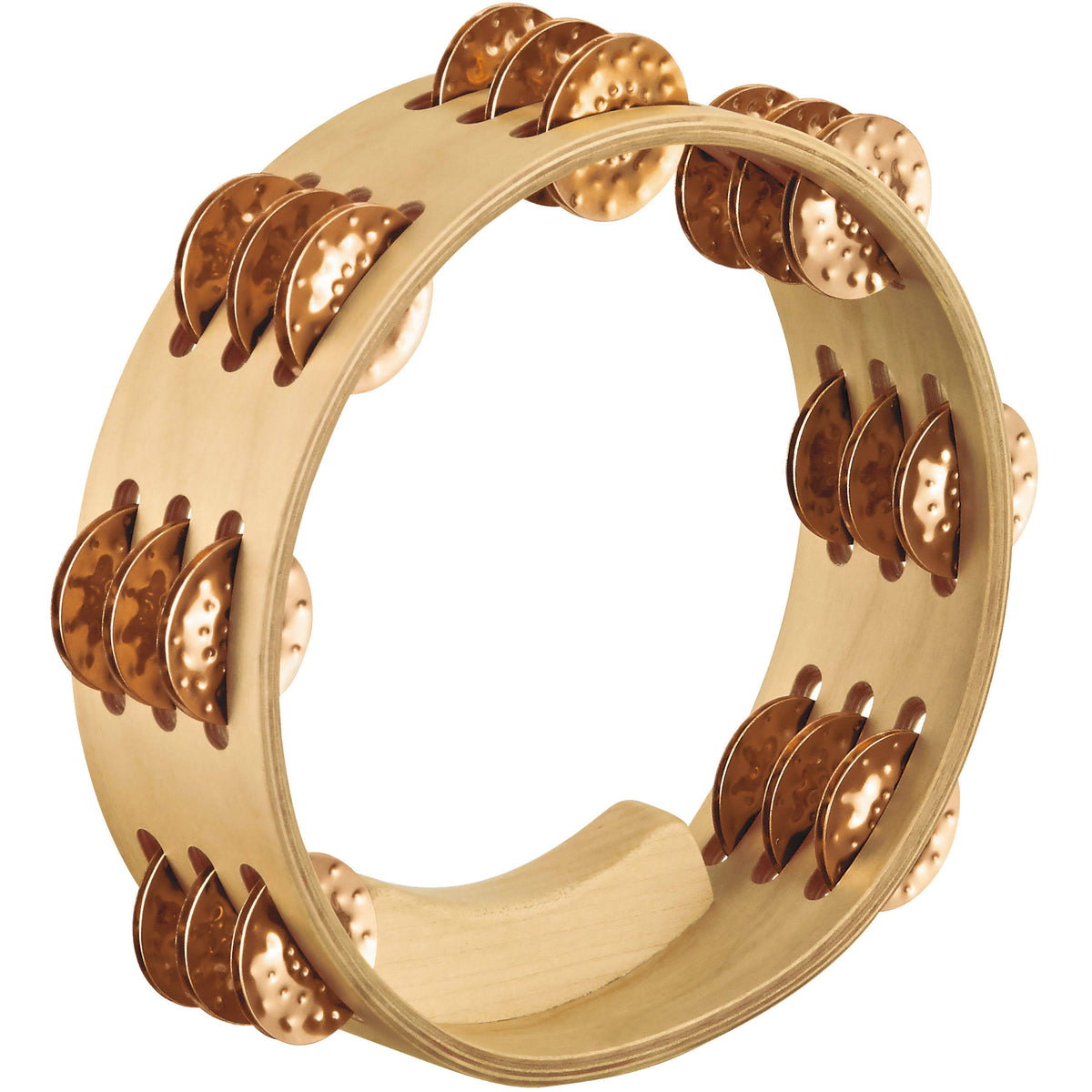 8 in. Hammered Bronze Tambourine D620