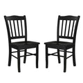 Black Rubberwood Dining Chairs Set of 2 J2340