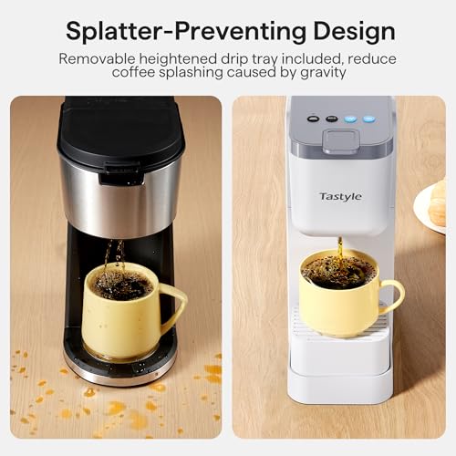 Single Serve Coffee Maker for K Cup, Ground and Tea Leaves, Hot and Iced Coffee Machines with Bold Setting, 6 to 16 Oz Brew Sizes, Compact for Small Spaces, Black M12229