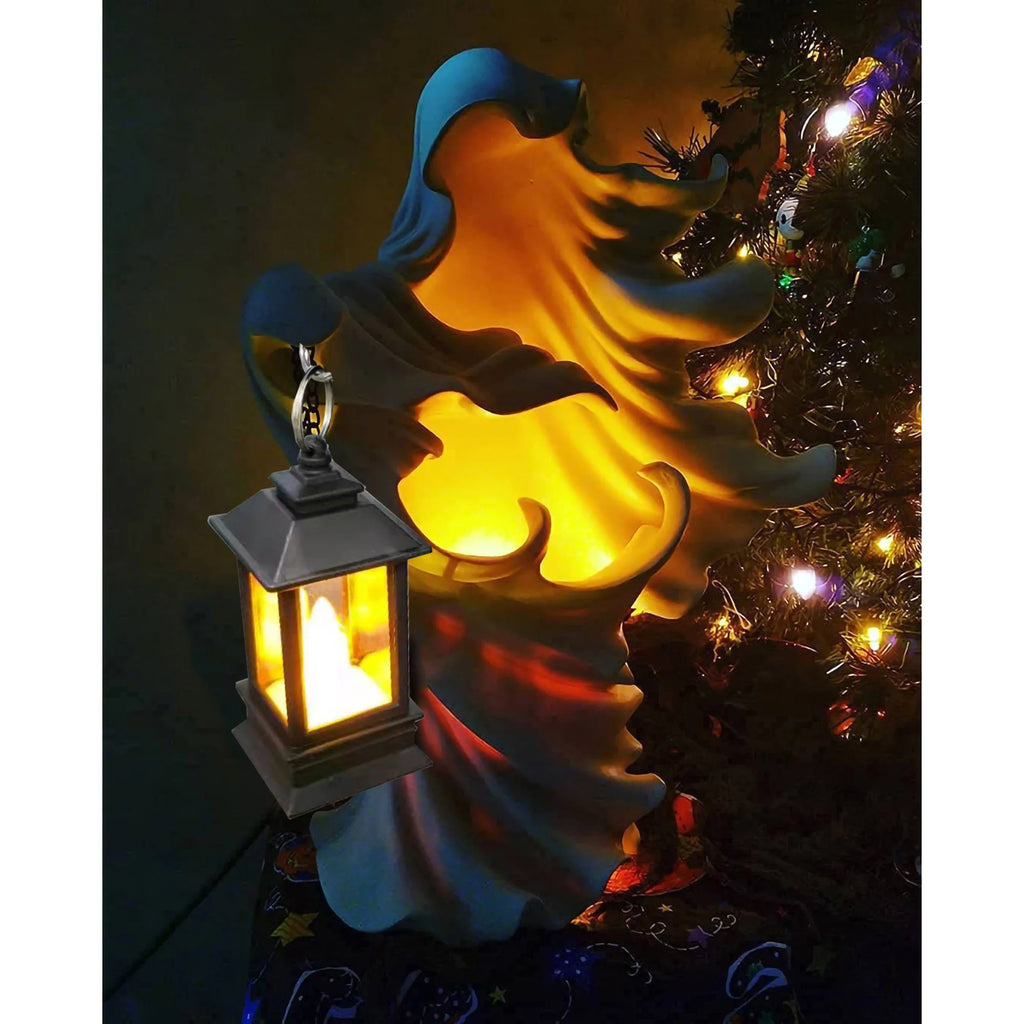 Ghost Witch Messenger with Lantern Statue Ornament A9604