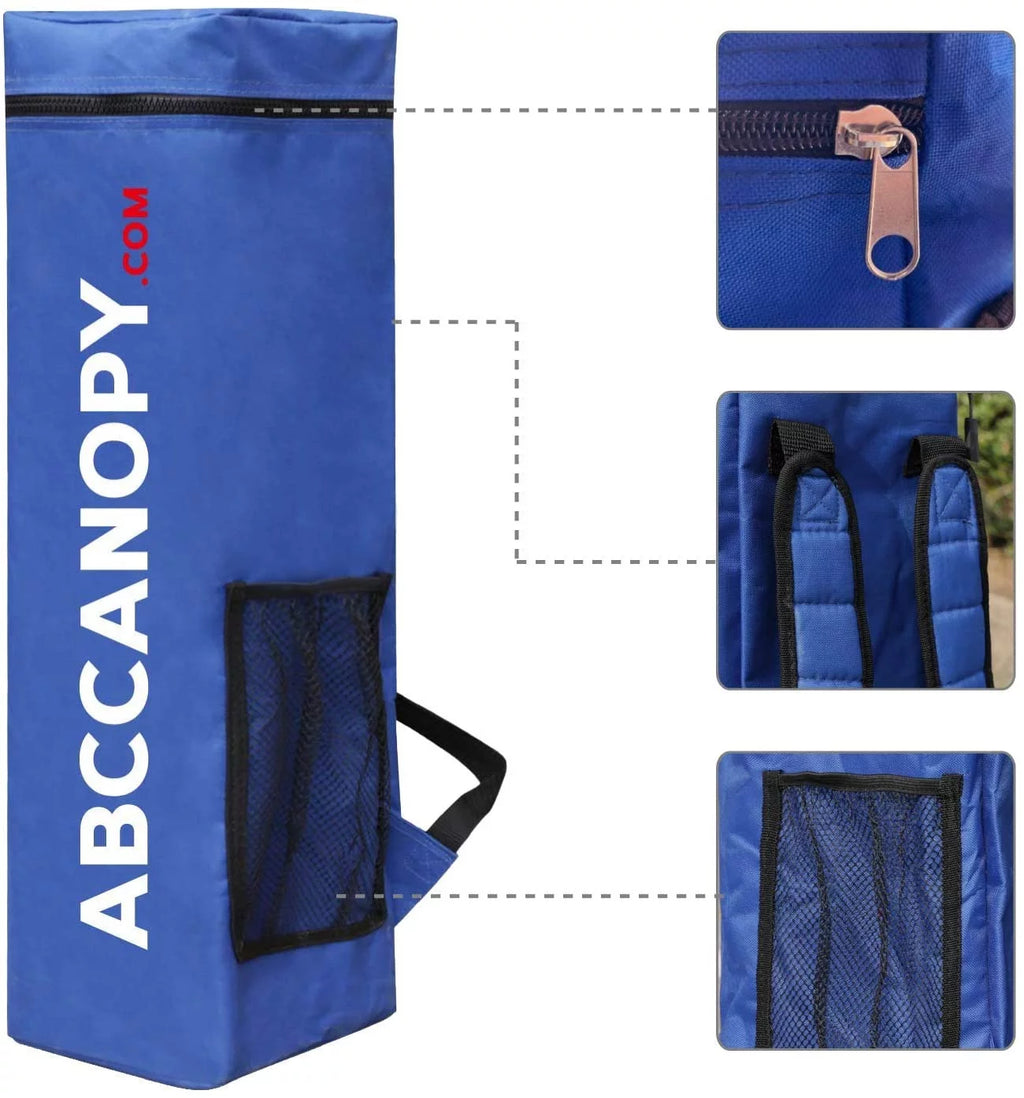 10ft x 10ft Pop Up Canopy Tent with Sidewall, Blue Q73014