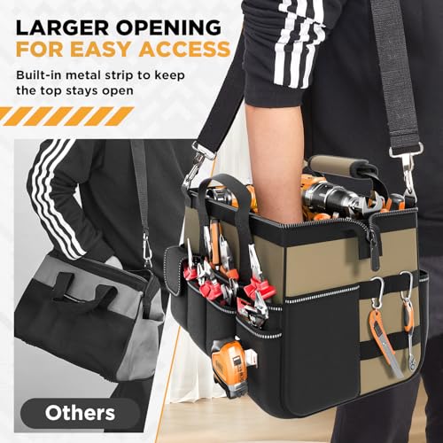 15.5 Inch 17-Pocket Portable Tool Bag with Adjustable Strap W323