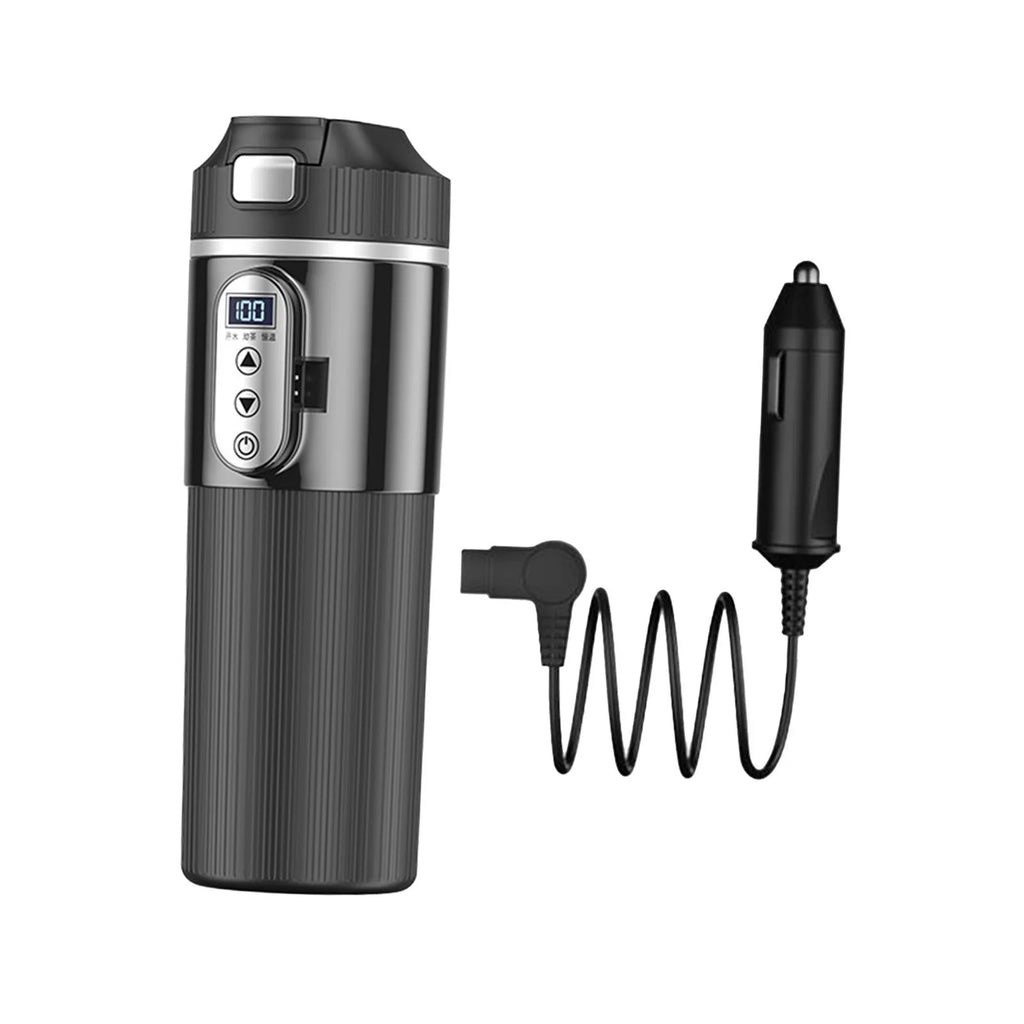 Black Portable Electric Car Heating Cup F9078