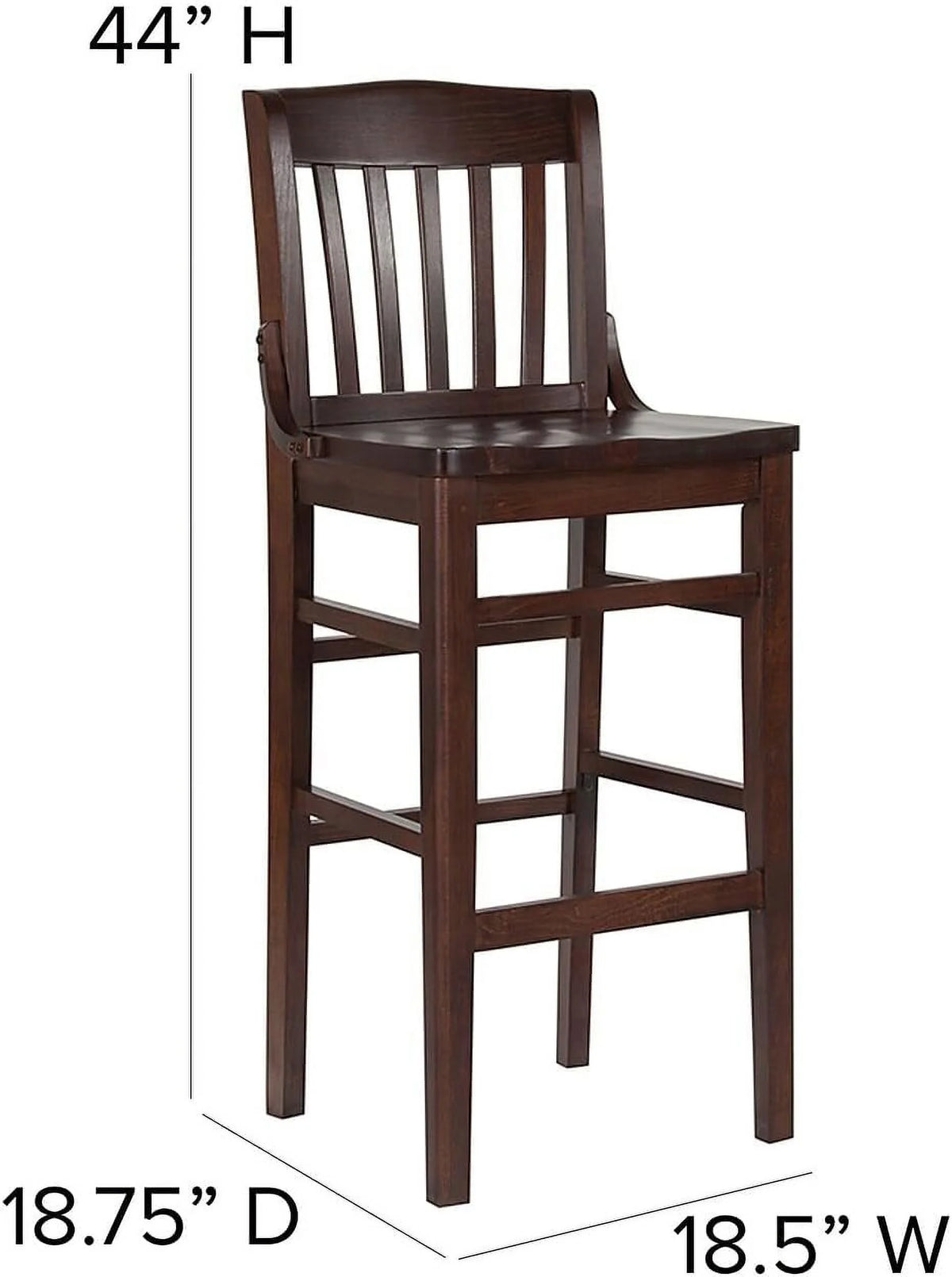 Walnut Wood Barstool U2919