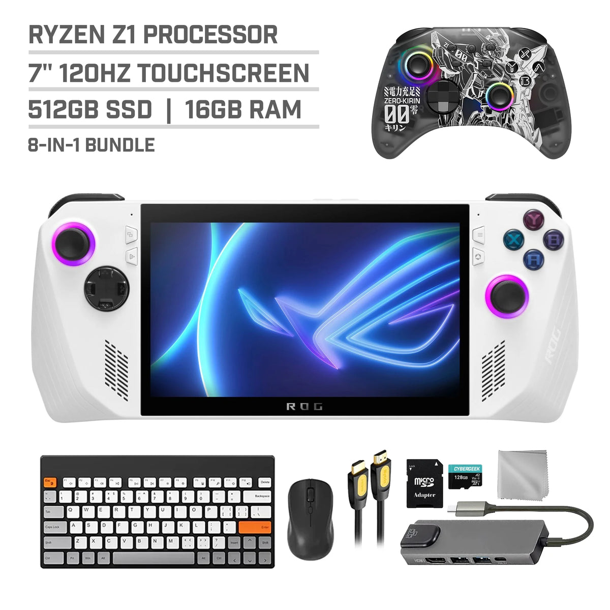 512GB Gaming Handheld 7-inch Touchscreen 120Hz FHD 1080p AMD Ryzen Z1 C32313