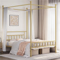 Black Metal Canopy Bed with Headboard and Footboard C1722