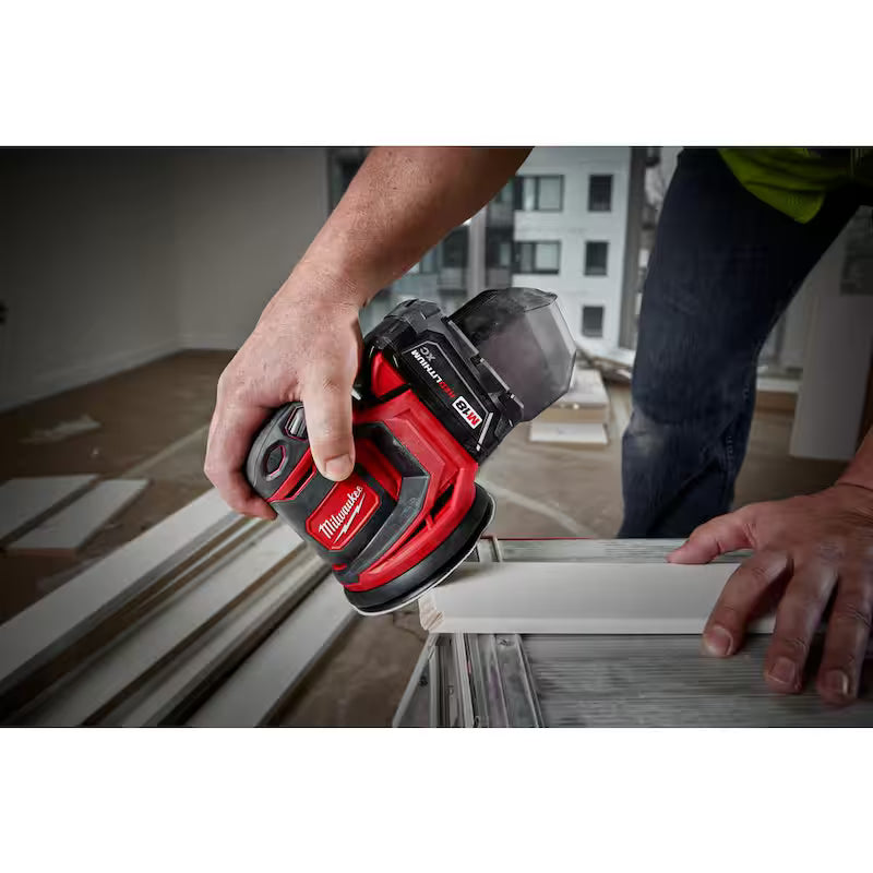 18V Cordless 5 in. Random Orbit Sander with Two 3.0 Ah Batteries N1296