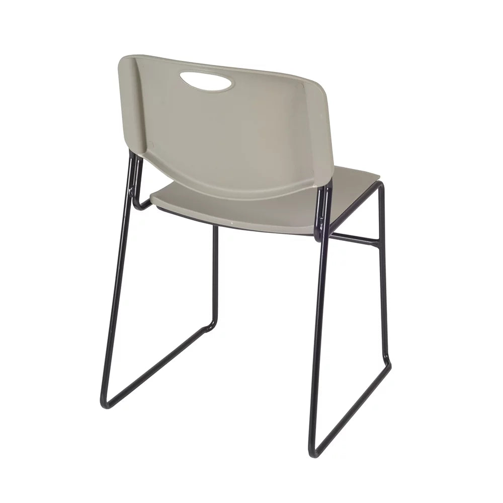 48" Square Breakroom Table & 4 Stack Chairs M263