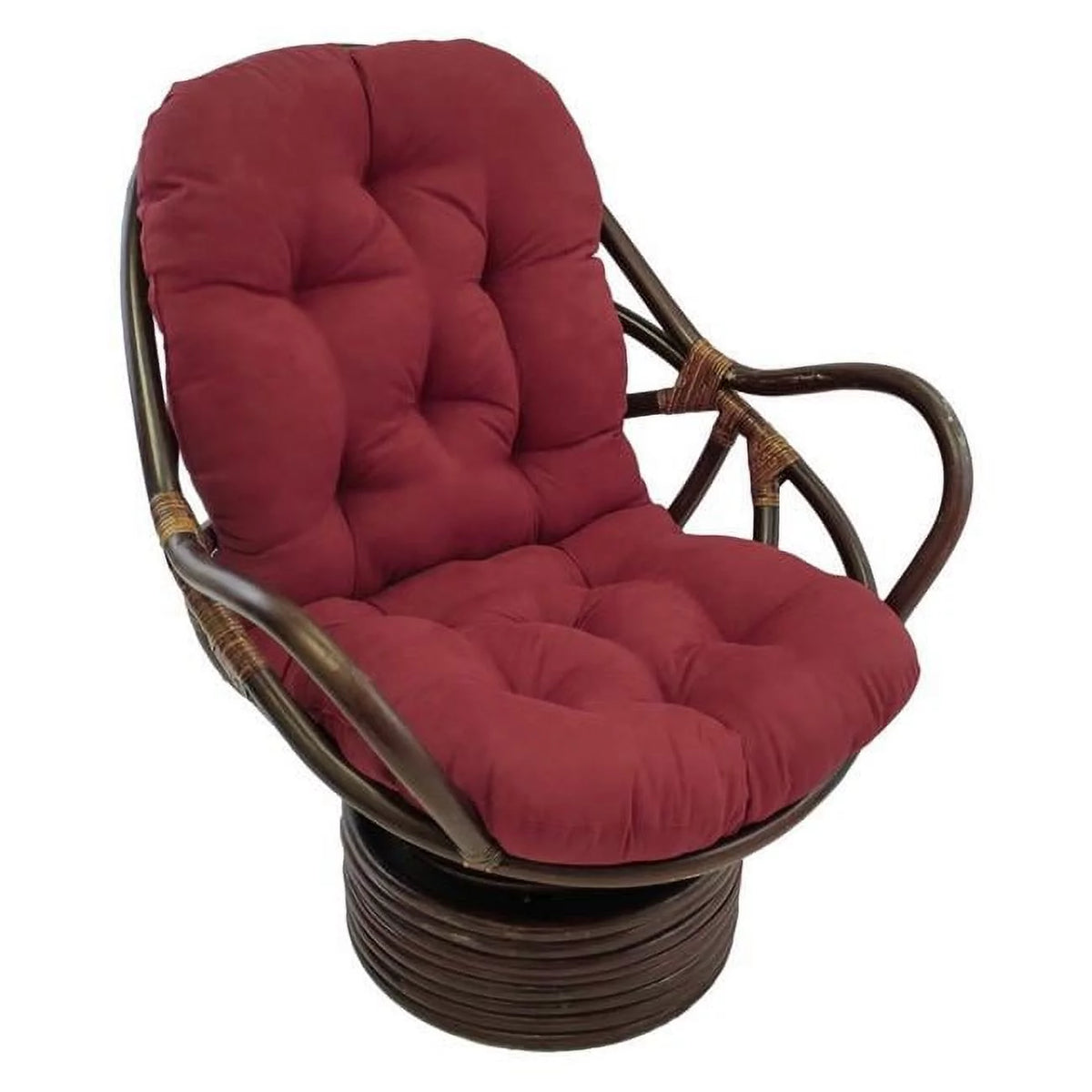 Rattan Swivel Rocker with Micro Suede Cushion K285