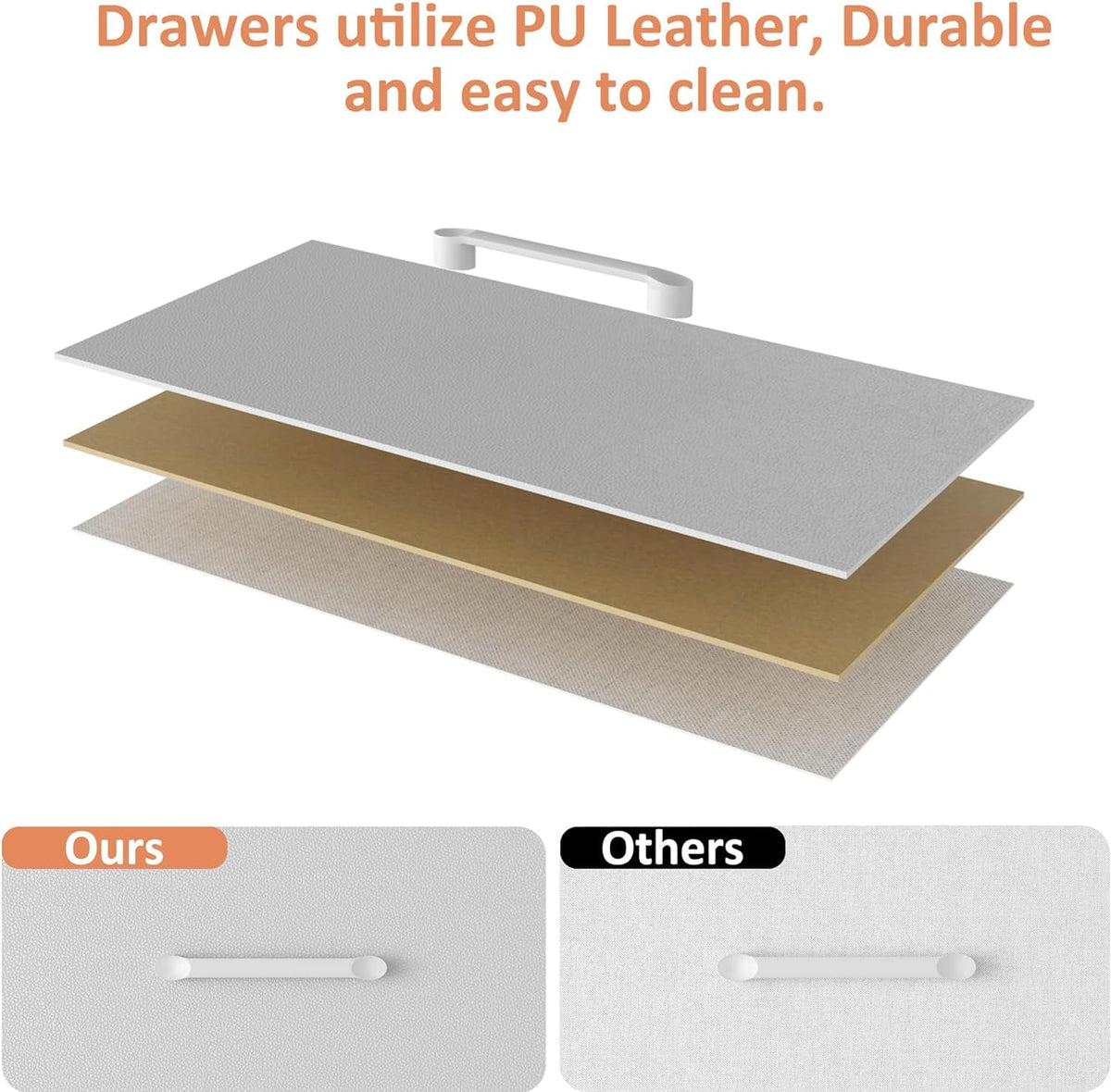 White 18 Drawer Fabric Dresser Q2730