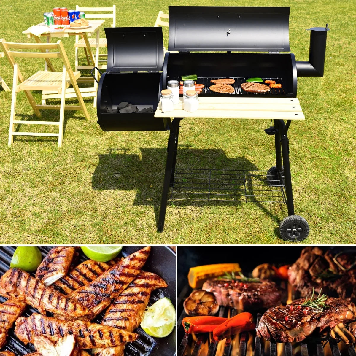 Outdoor BBQ Charcoal Grill Smoker O99710