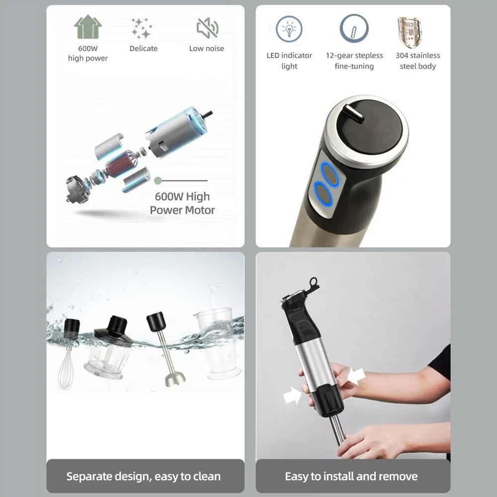 600W Handheld Blender Food Supplement Juicer Z1700