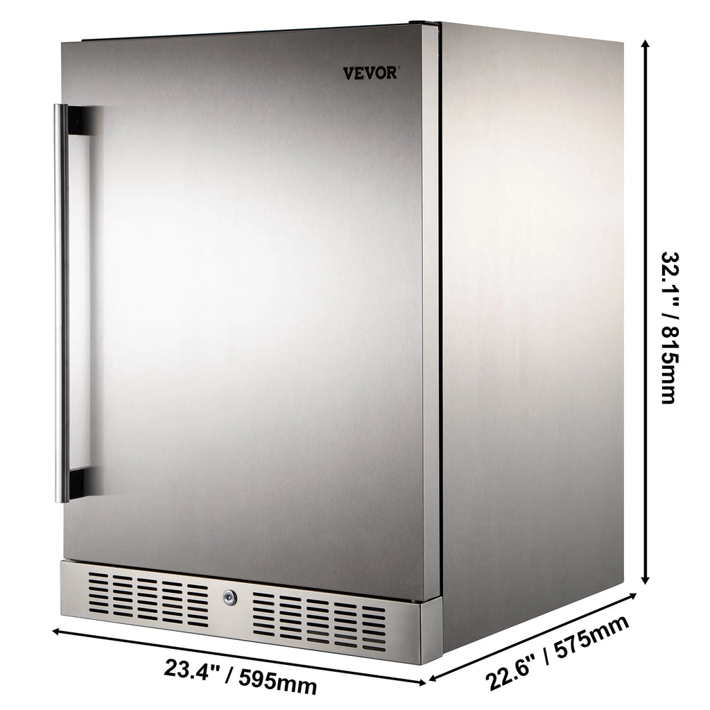 24" Stainless Steel Beverage Cooler 5.5 cu.ft. 142 Can Reversible Door Refrigerator H920888