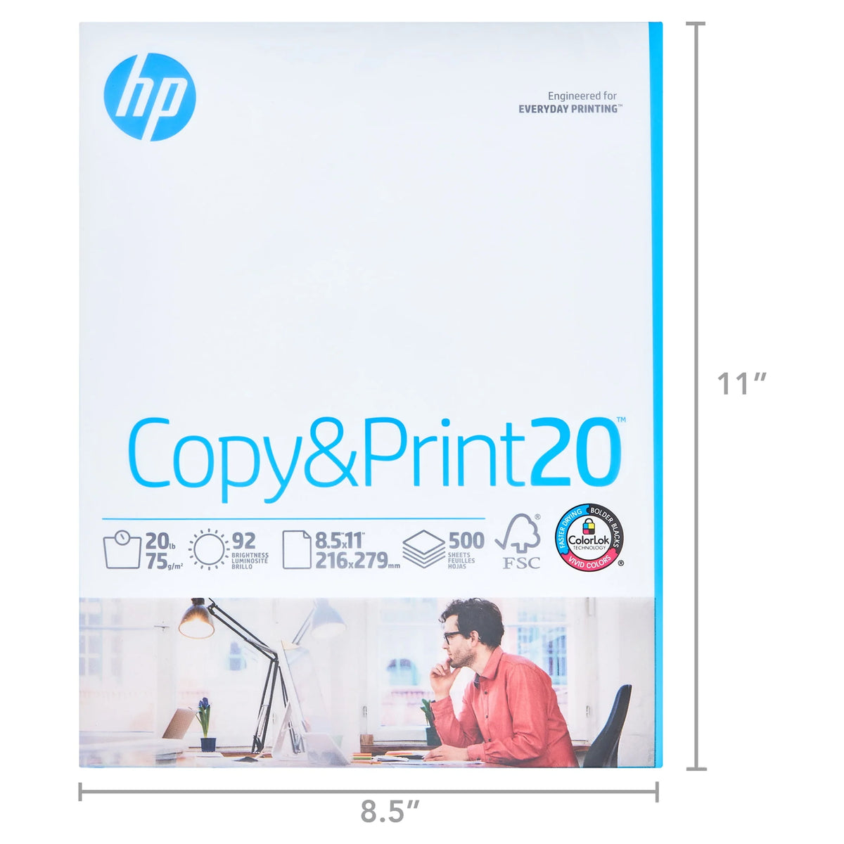 20lb 8.5 x 11 500 Sheets Copy Paper R4040