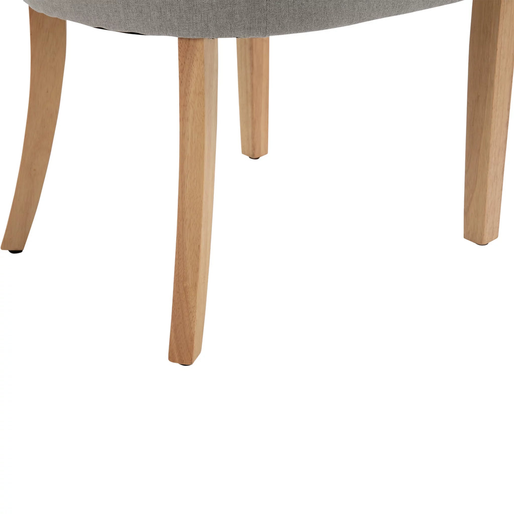 Light Grey Fabric Dining Chairs Set of 2 Z677429