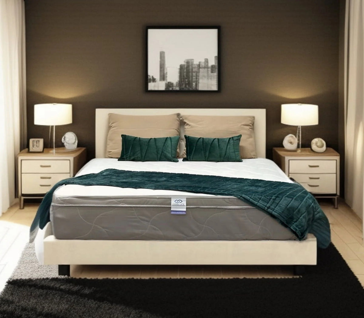 8 Inch Comfort Foam & Spring Hybrid Queen Mattress I30760