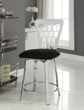 Black Microfiber Counter Height Chair Set of 2 J676