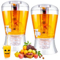 2 Pieces 6.8 L Acrylic Beverage Dispenser with Ice Core and Spigot A5698