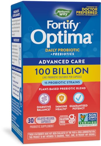 Daily Probiotic 100 Billion 15 Strains with Prebiotics 30 Capsules H359488