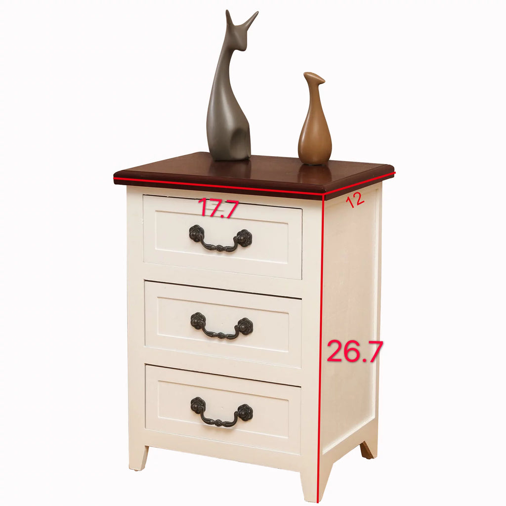 White Wood Nightstand X527