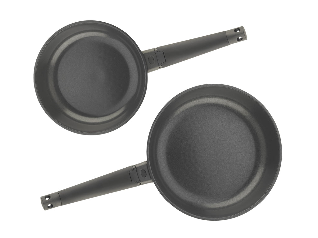 2pc Cast Aluminum Ceramic Nonstick Skillet Set J492008