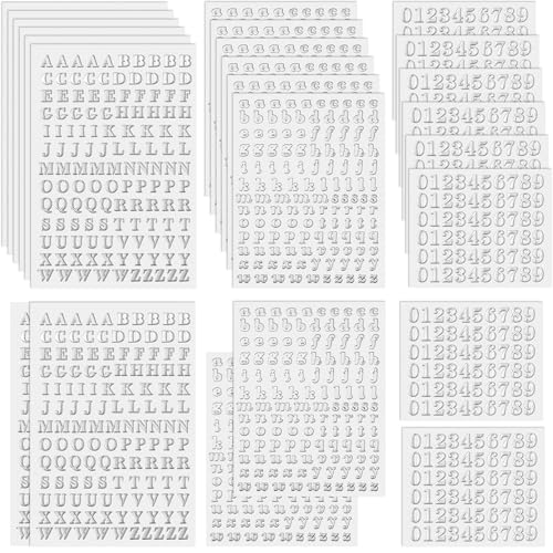24 Pack Resin Mini Letter Stickers B267876