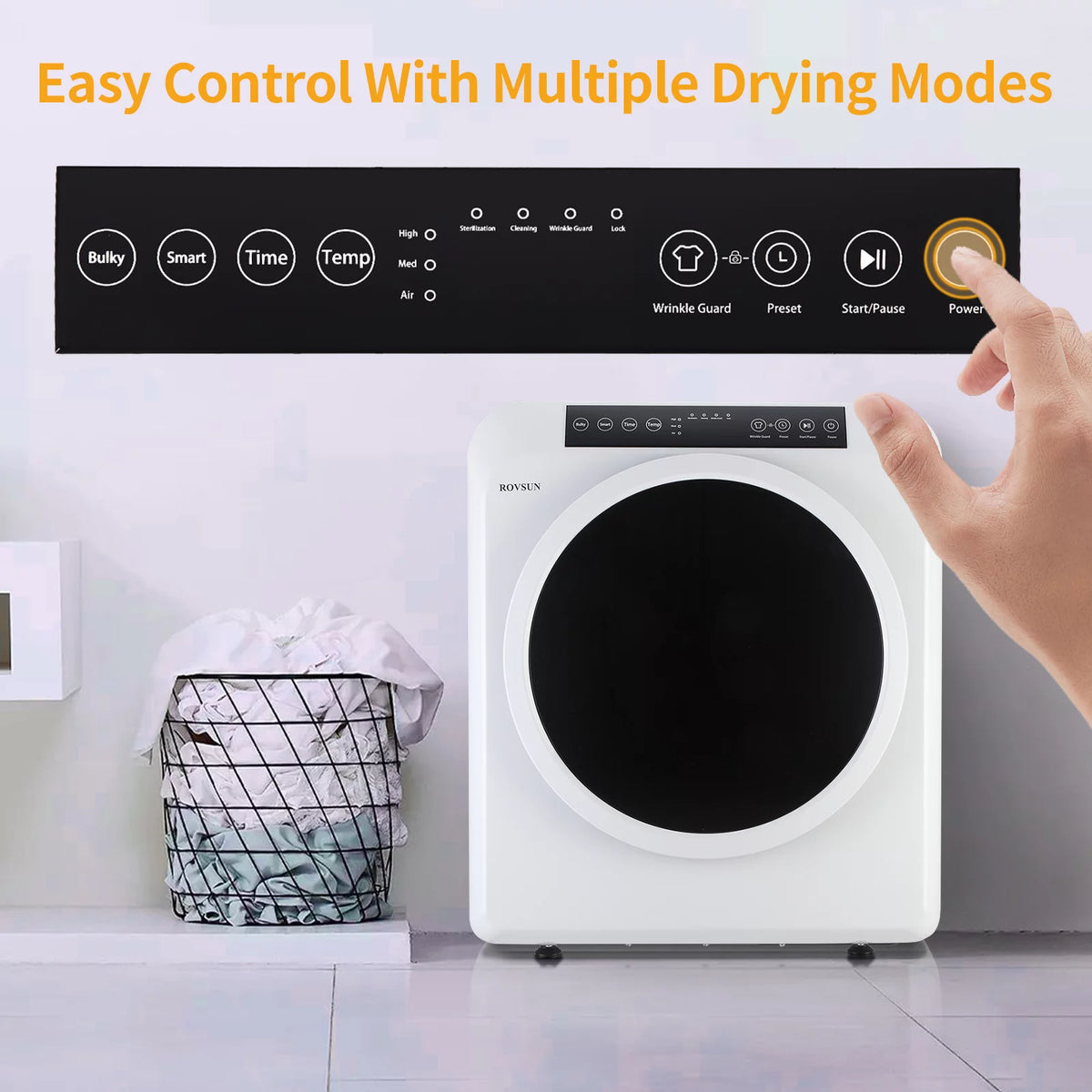 13.2LB Portable Front Load Laundry Dryer White L31729