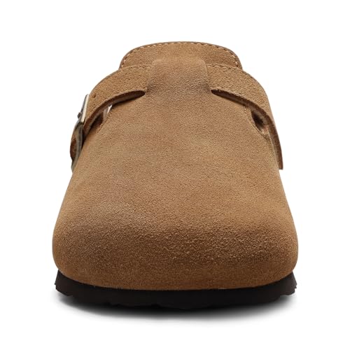 Suede Clogs with Cork Footbed Z96738